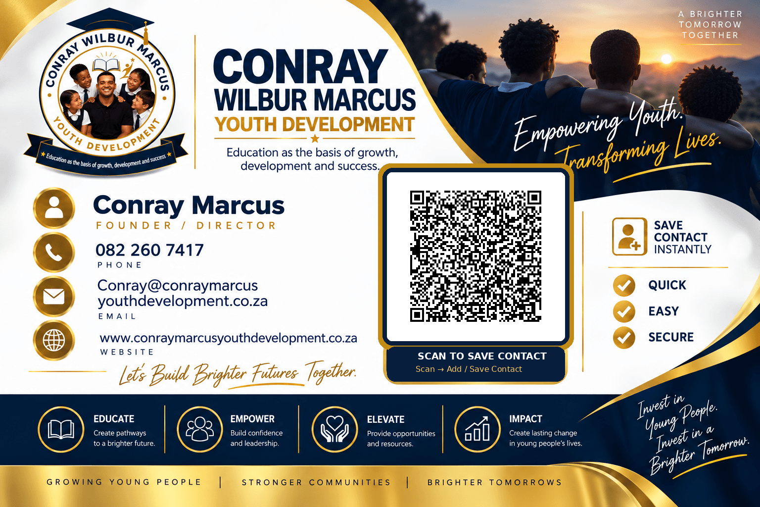 Conray Marcus — Founder & Director business card